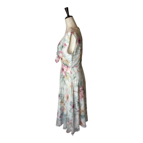 Yumi Kim Ivory Spring Fling Floral Tie Bodice Reminisce Midi Dress‎ Size S - Picture 6 of 8